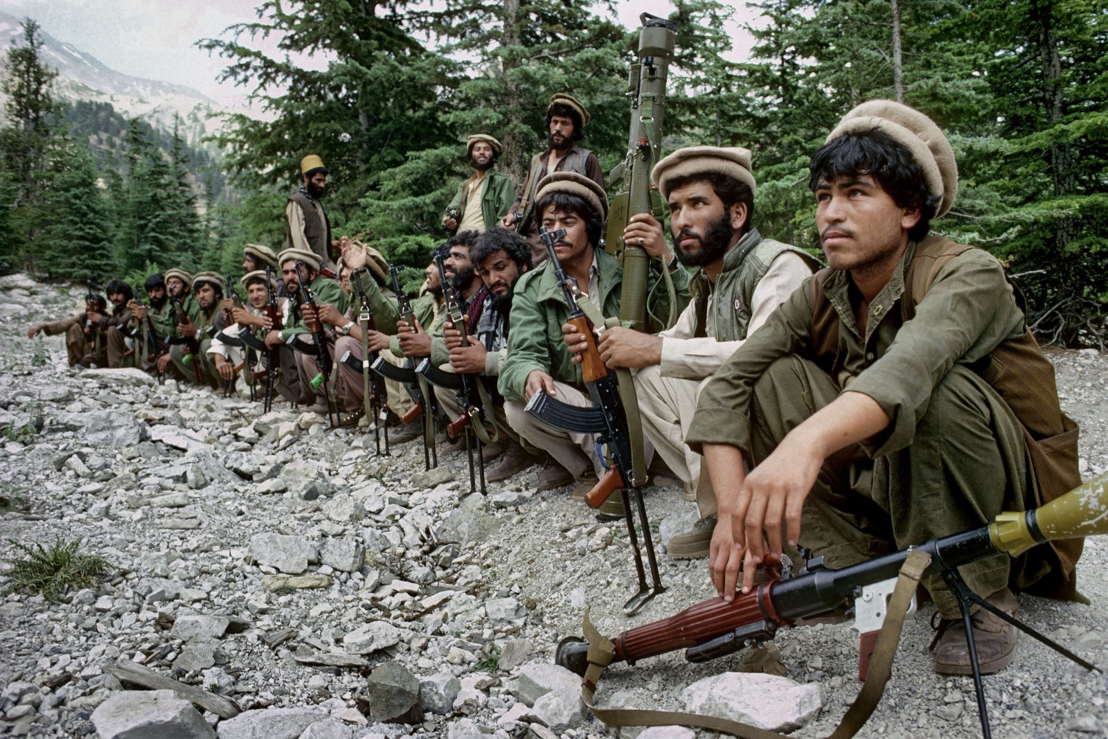 Afghanistan, Mujahideen Jamiat Islami sulle montagne intorno a Kabul