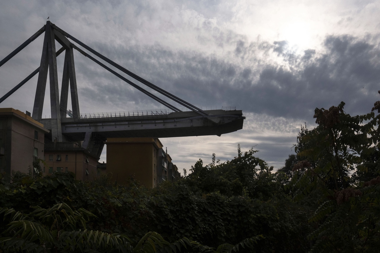 Il ponte Morandi di Genova crollato il 14 di agosto del 2018 - La zona rossa di via Porro 